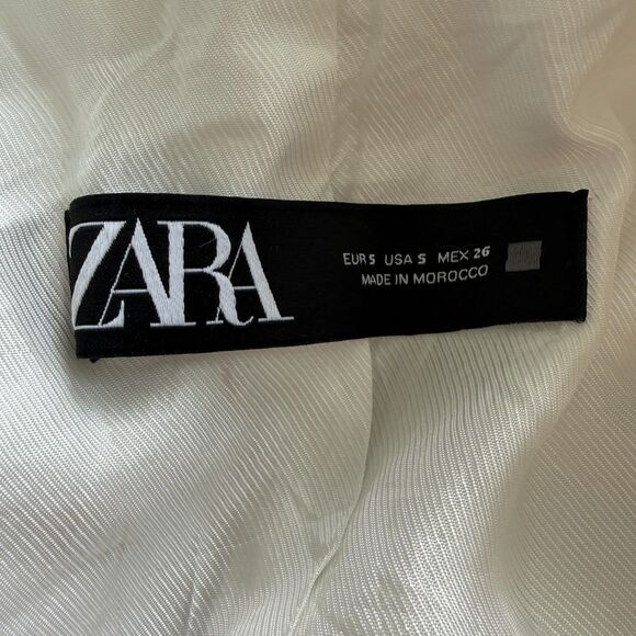 Zara White Blazer Size Small - Picture 10 of 11